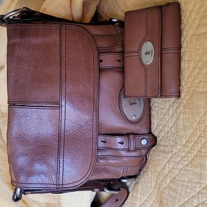 Fossil Maddox crossbody and wallet.
